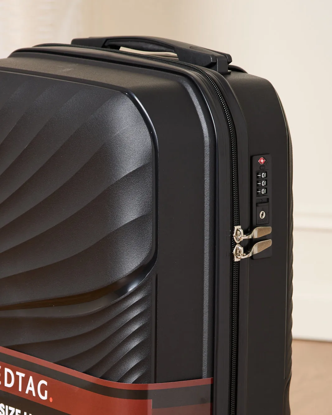 Black Solid Luggage Trolley (20 Inch) sold by Redtag product image thumbnail 3