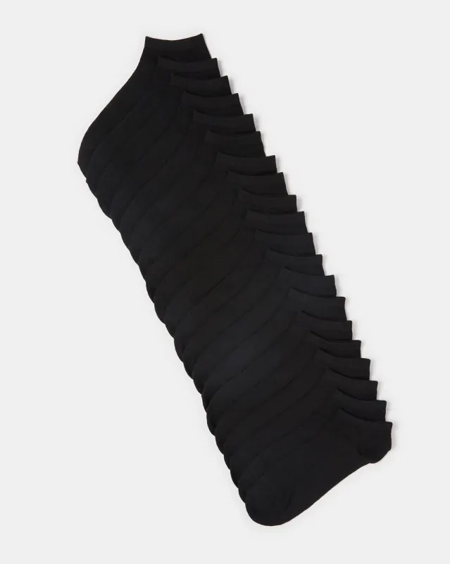 Men Black Plain Socks Set (Pack of 10) sold by Redtag