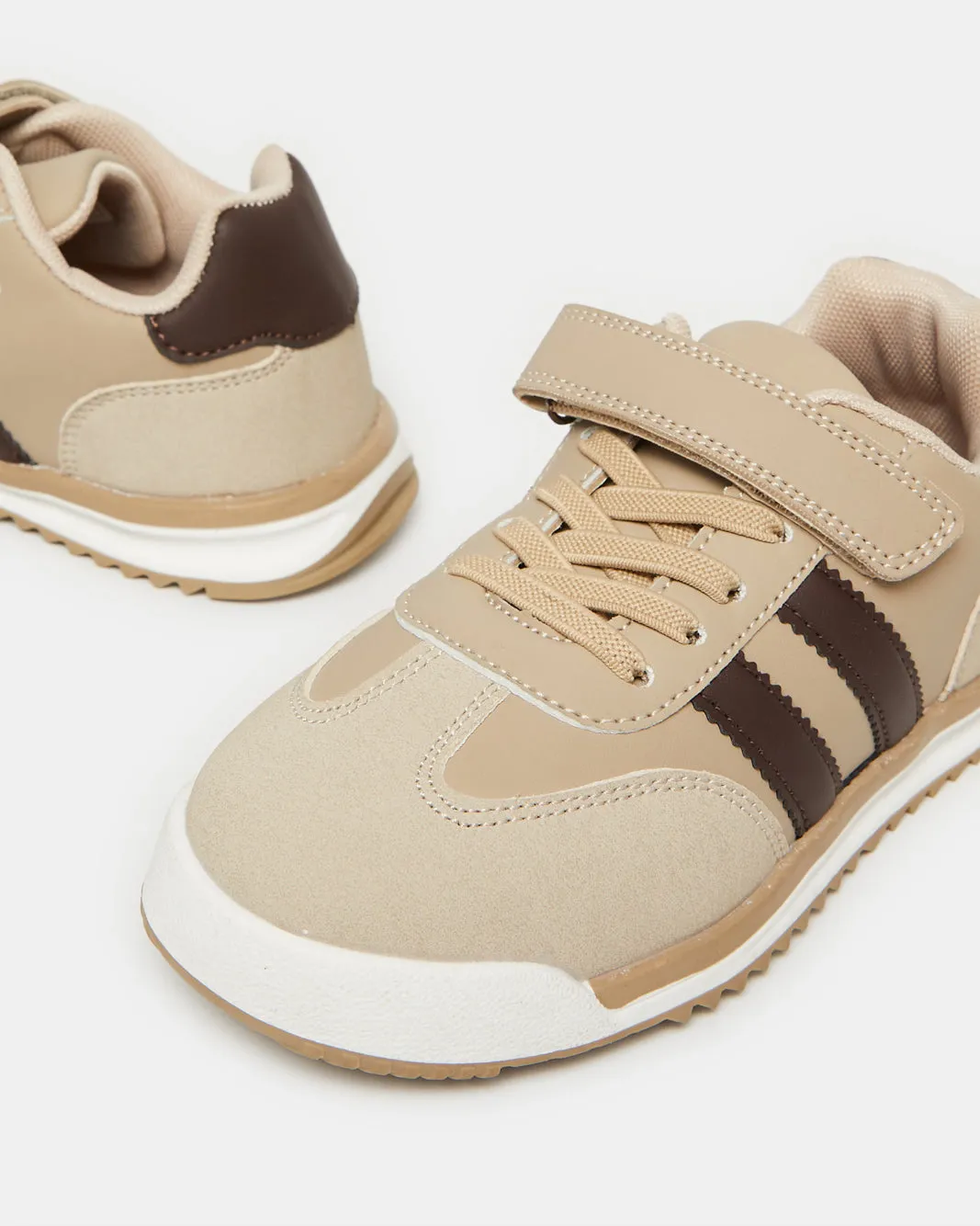 Boys Beige Colour Block Sneakers sold by Redtag product image thumbnail 3