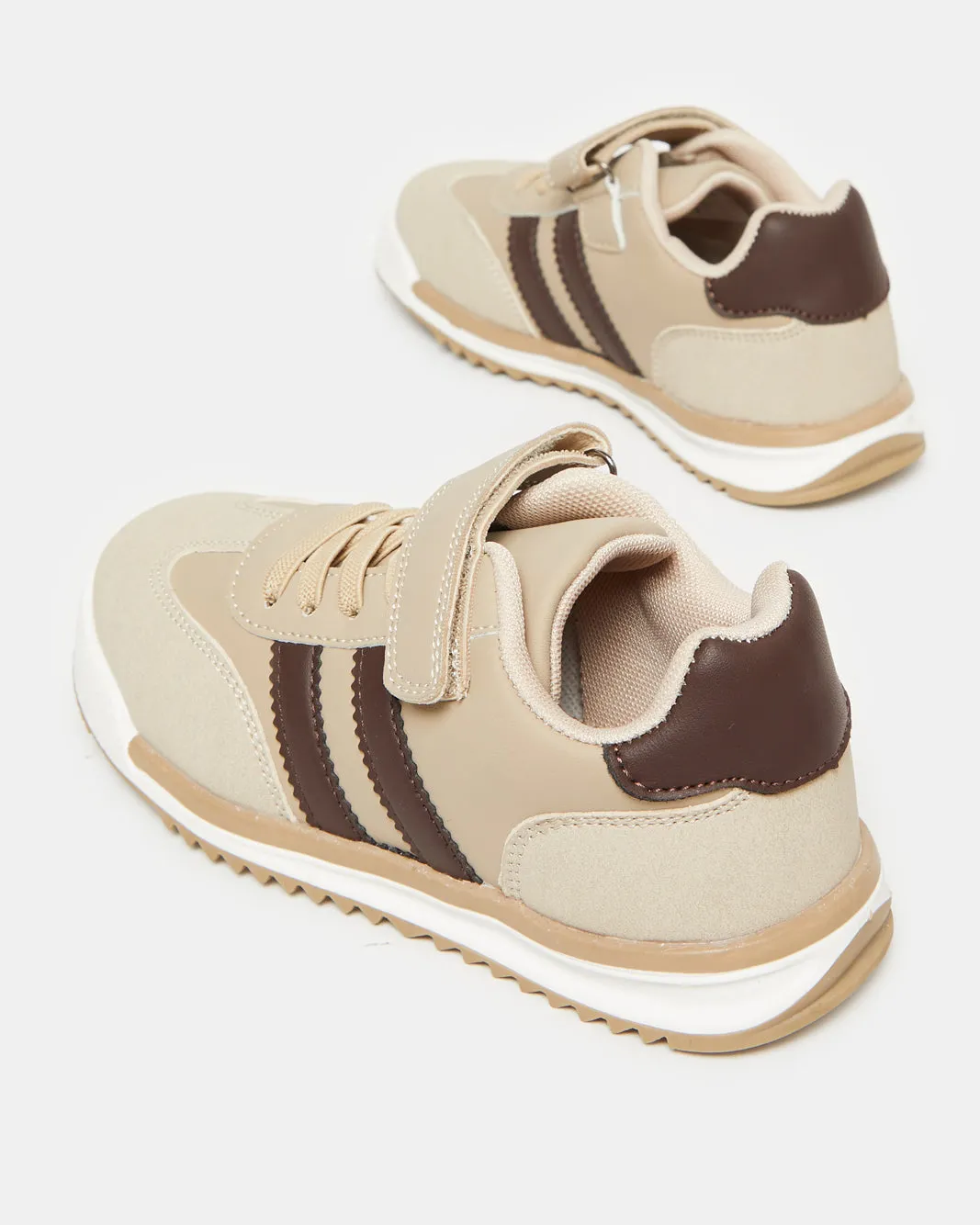 Boys Beige Colour Block Sneakers sold by Redtag product image thumbnail 4