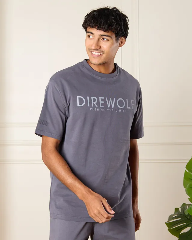 Men Blue Printed Lounge T-Shirt sold by Redtag