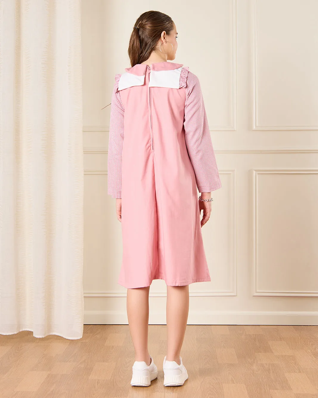 Senior Girls Pink Collared Uniform Dress sold by Redtag product image thumbnail 3