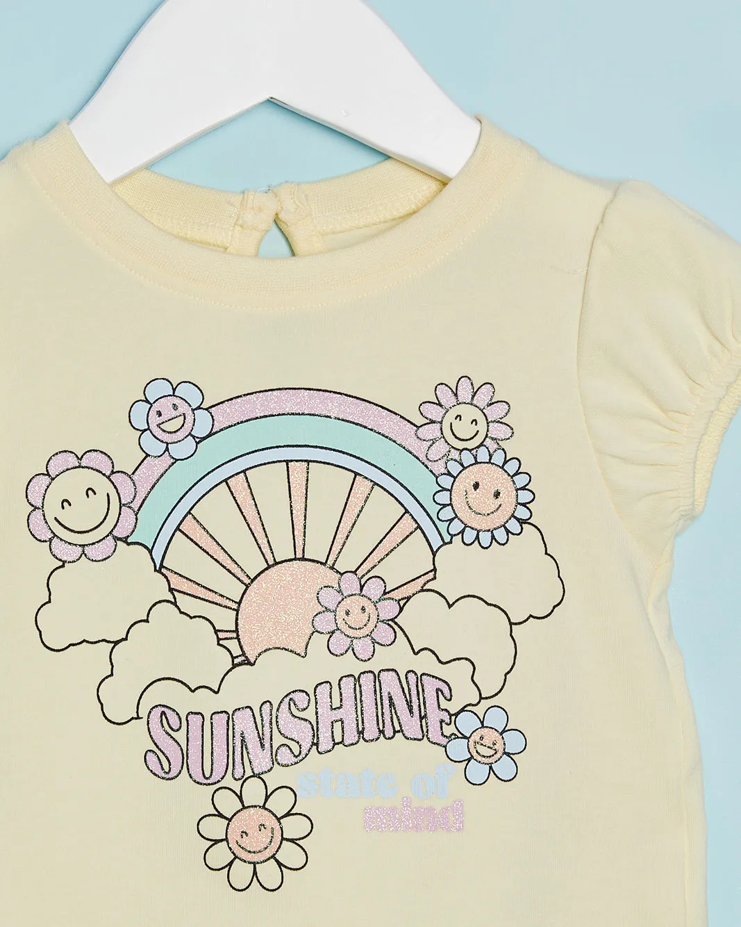 Infant Girls Yellow Sunshine Print T-Shirt sold by Redtag product image thumbnail 2