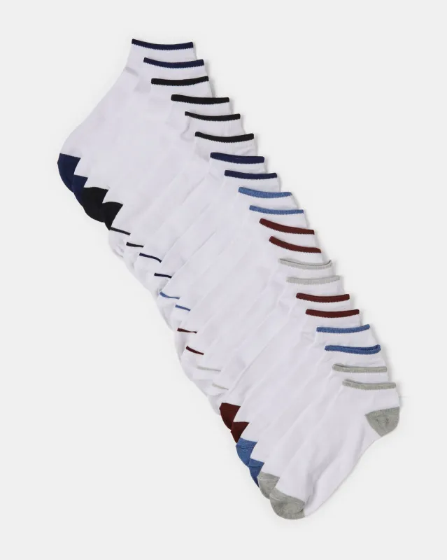 Men White Socks Set (10 Pairs) sold by Redtag