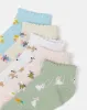 Girls Assorted Printed Ankle Length Socks (5 Pairs) sold by Redtag