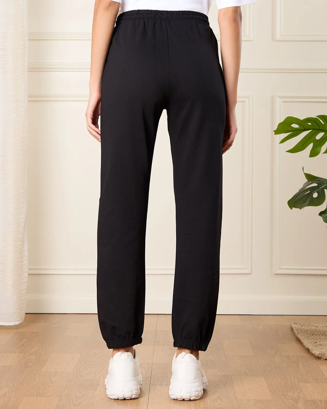 Women Black Jogger Active Pants sold by Redtag product image thumbnail 3