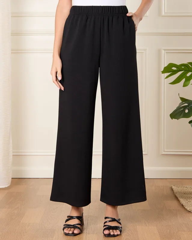 Women Black Wide Leg Pants sold by Redtag
