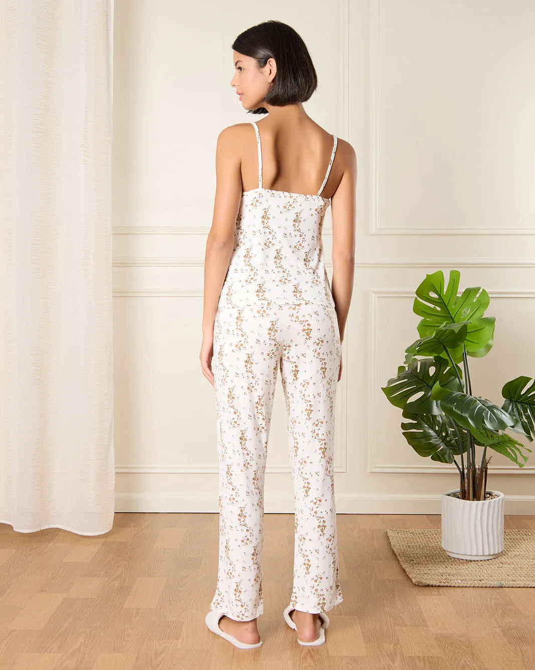 Women White Lace Long Pant Cami Set (2 Piece) sold by Redtag product image thumbnail 4