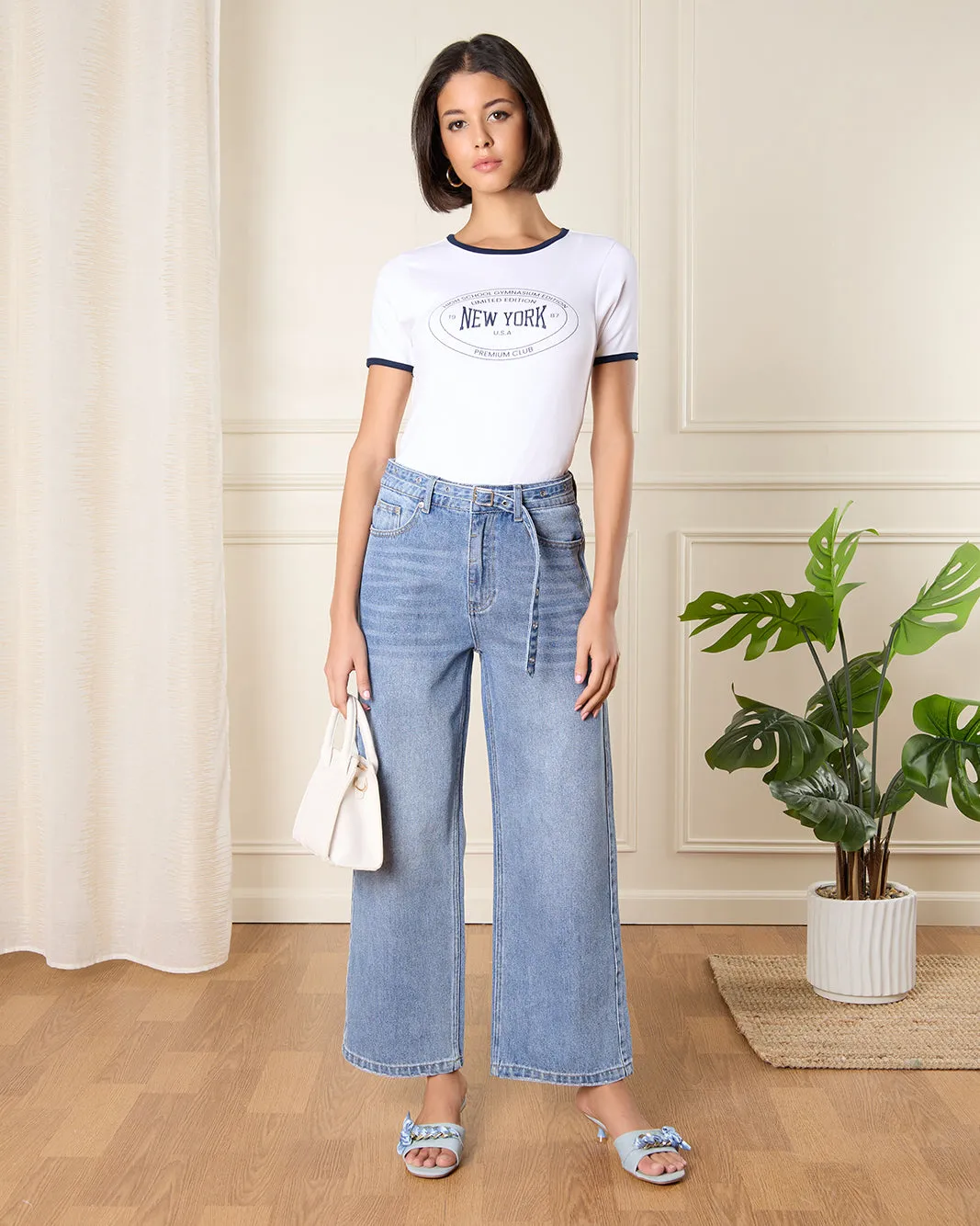 Women Ivory Printed T-Shirt sold by Redtag product image thumbnail 2