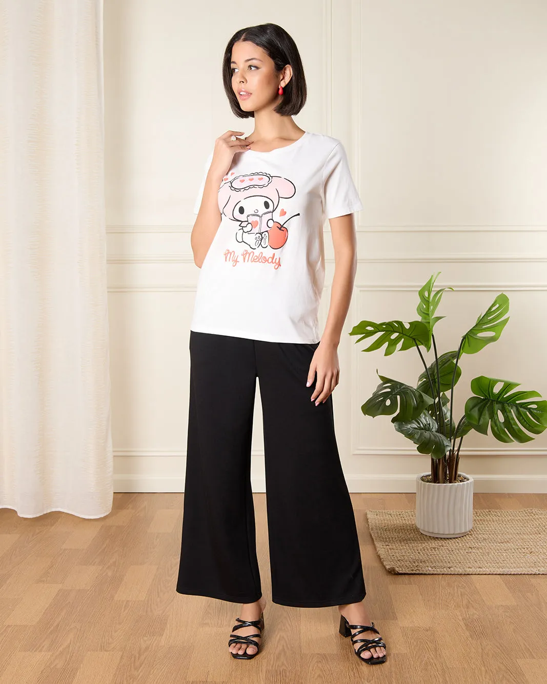 Women Ivory Melody Printed T-Shirt sold by Redtag product image thumbnail 2