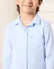 Boys Blue Dobby Long Sleeved Shirt sold by Redtag