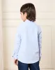 Boys Blue Dobby Long Sleeved Shirt sold by Redtag