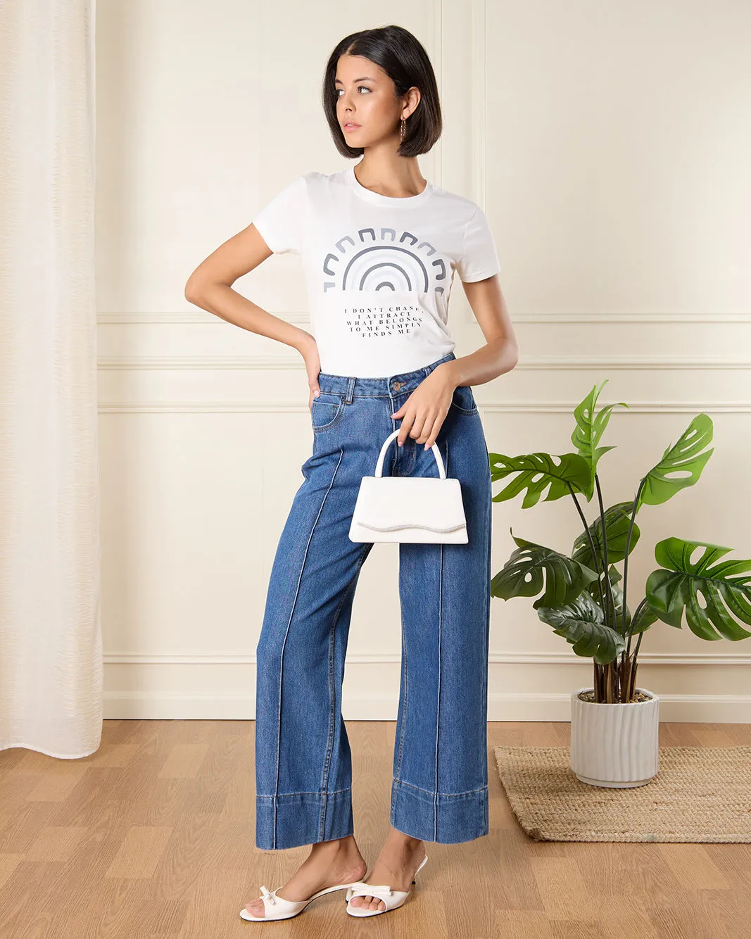 Women Ivory Printed T-Shirt sold by Redtag product image thumbnail 2