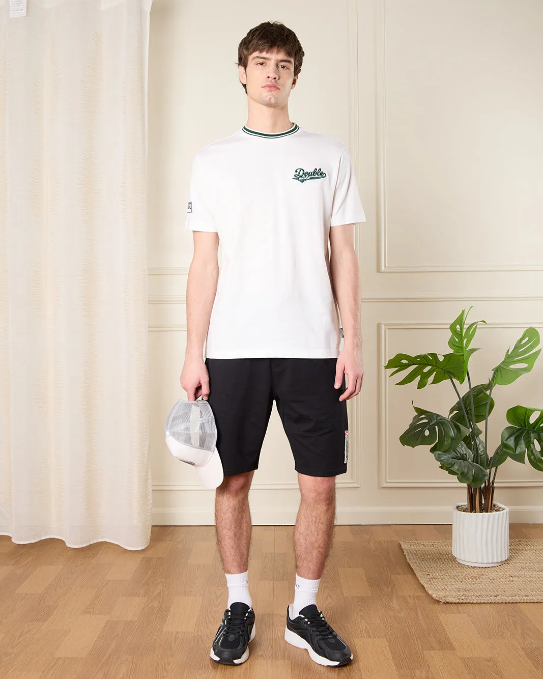 Men Black Baseball Shorts sold by Redtag product image thumbnail 2