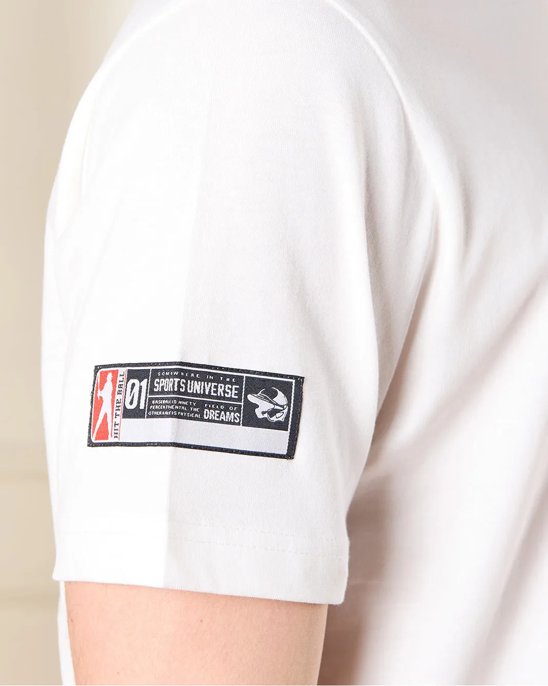 Men Ivory Baseball Chicago Print T-Shirt sold by Redtag product image thumbnail 5