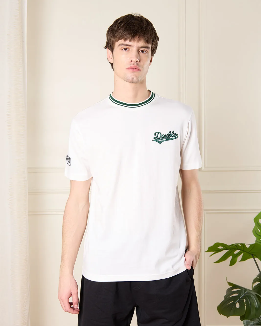 Men Ivory Baseball Chicago Print T-Shirt sold by Redtag