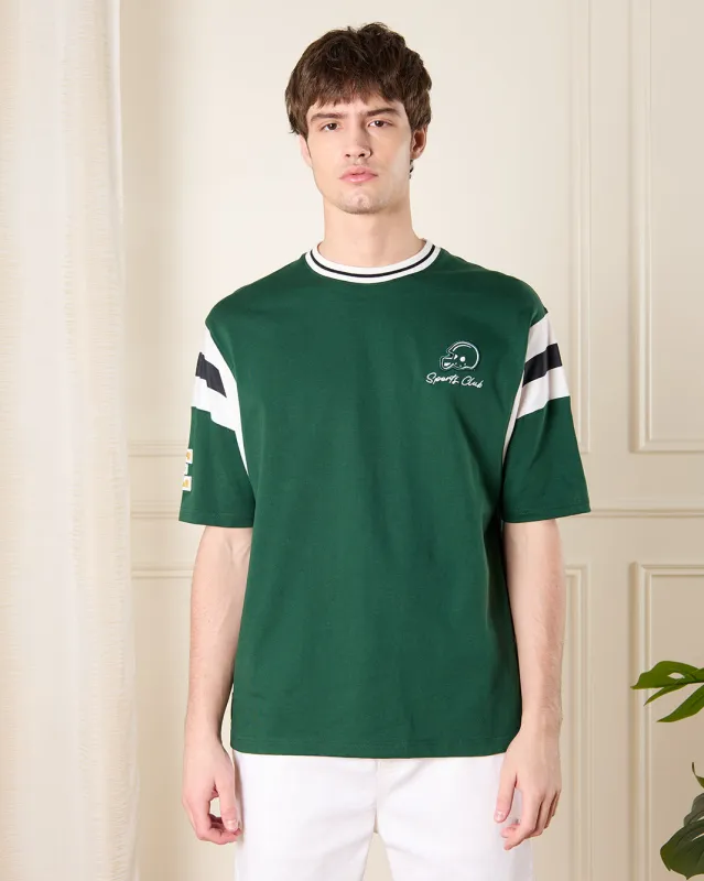 Men Green Baseball T-Shirt sold by Redtag