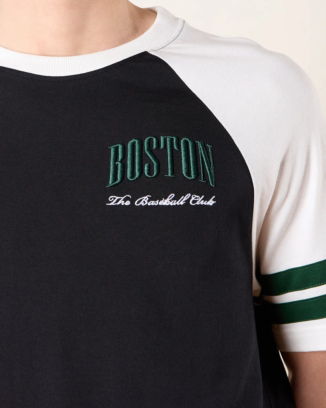 Men White And Black Boston Print T-Shirt sold by Redtag product image thumbnail 4