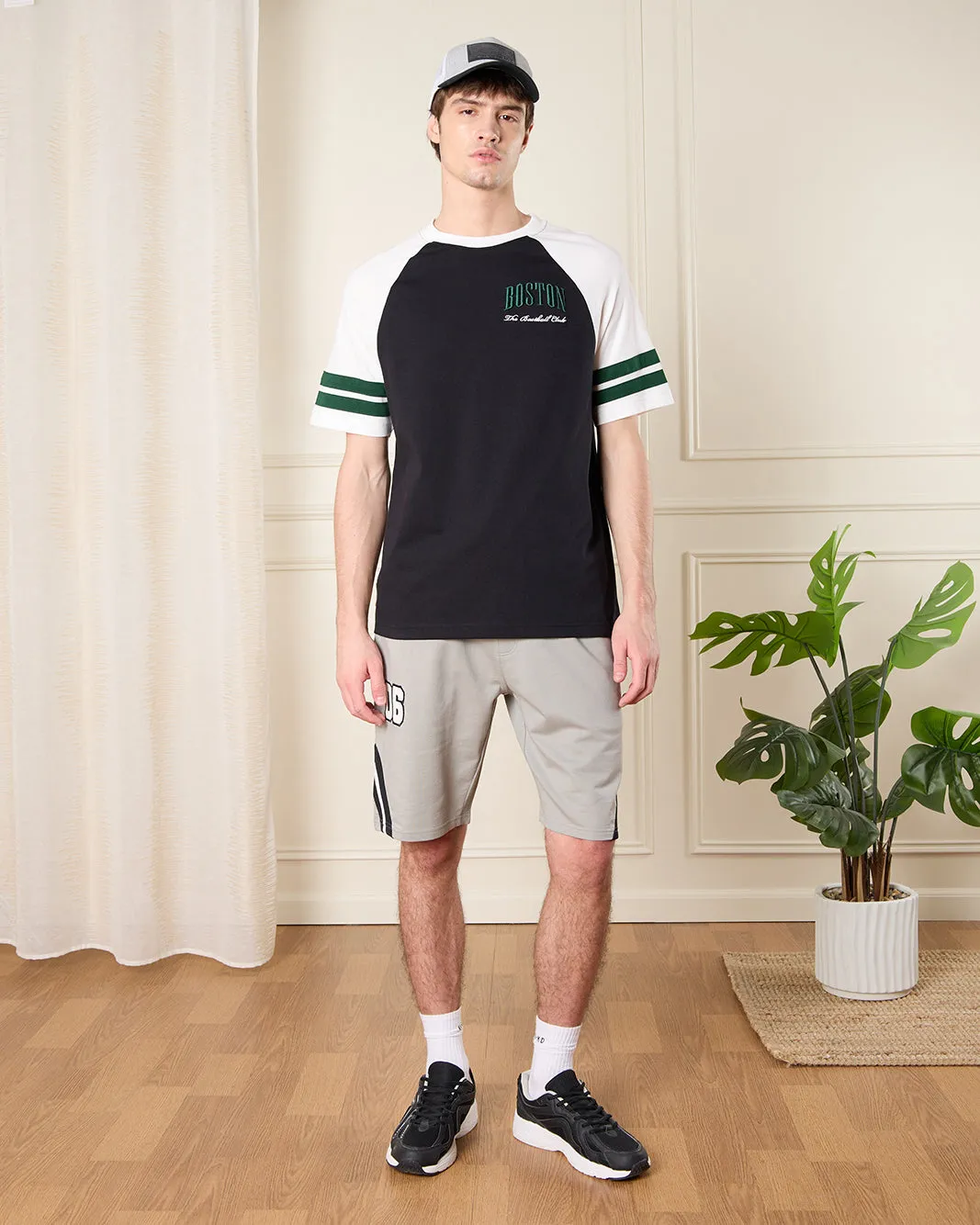 Men White And Black Boston Print T-Shirt sold by Redtag product image thumbnail 2