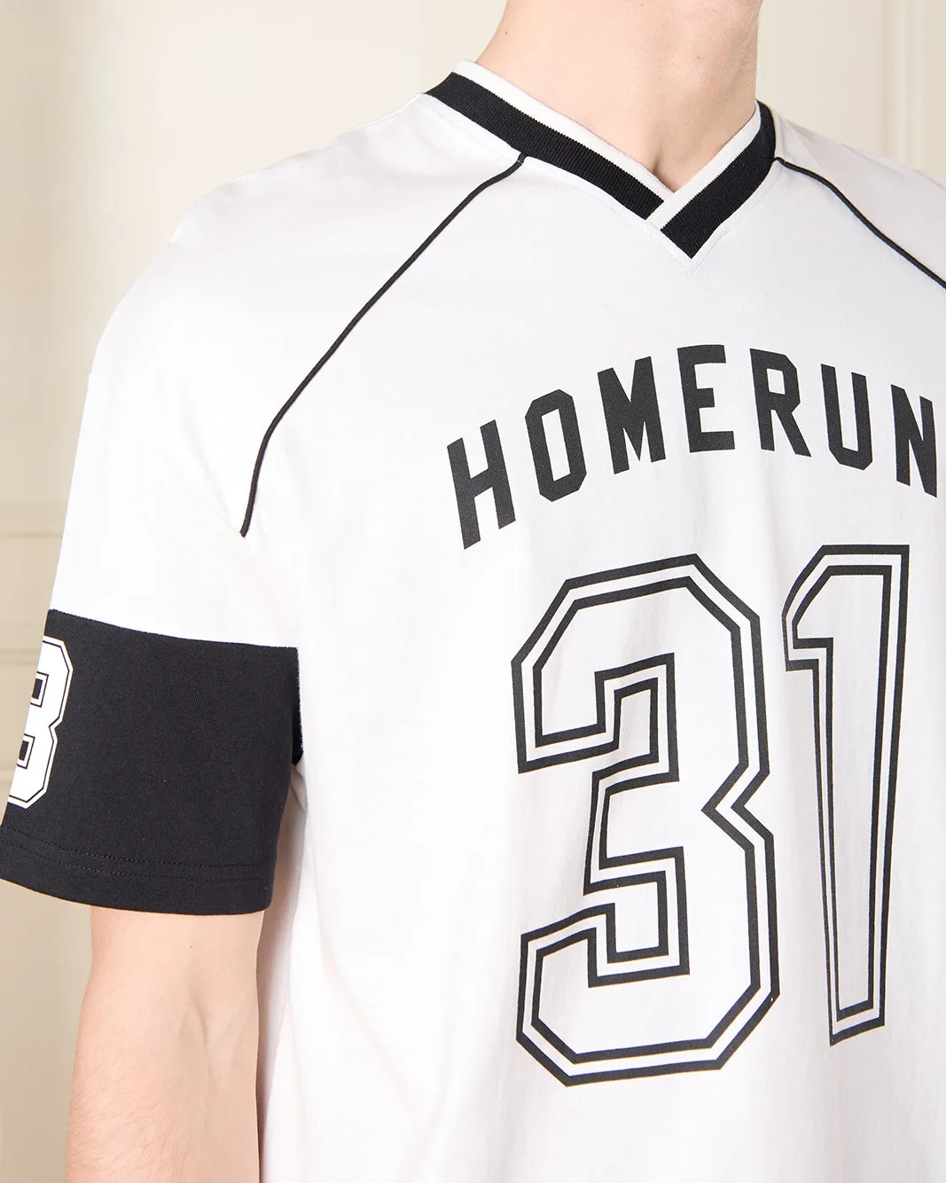 Men White Baseball T-Shirt sold by Redtag product image thumbnail 4