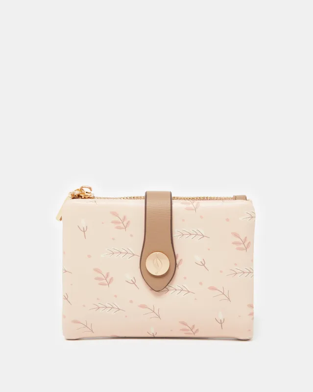 Girls Pink Leaves Print Wallet sold by Redtag