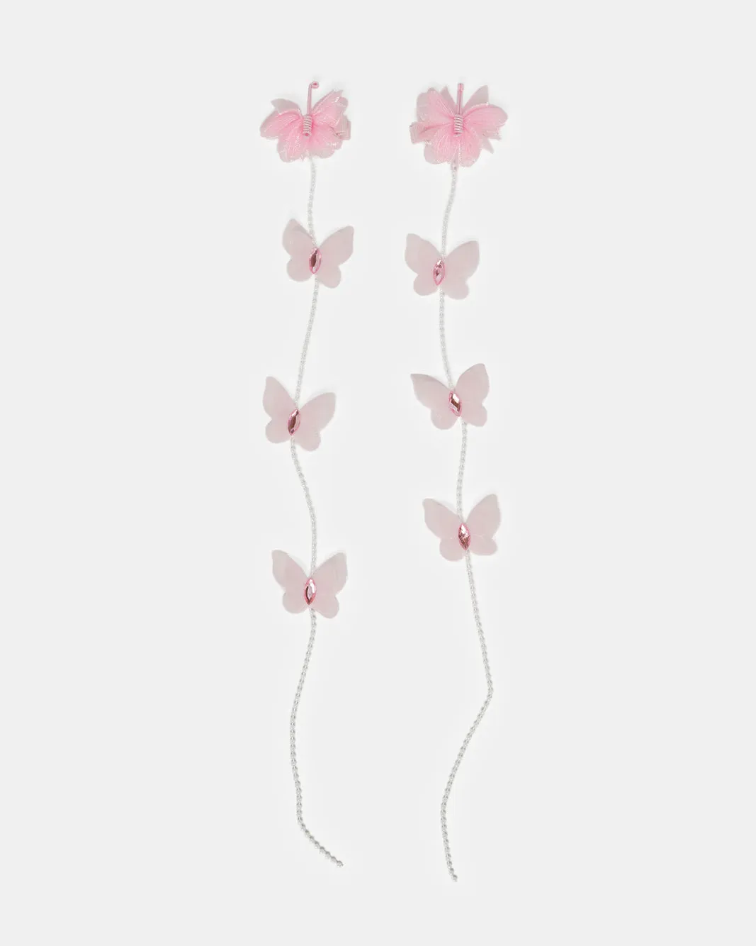 Girls Pink Butterfly Hair Clip Set (Pack of 2) sold by Redtag