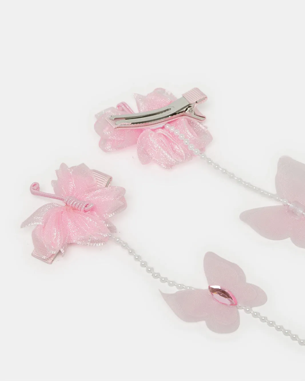 Girls Pink Butterfly Hair Clip Set (Pack of 2) sold by Redtag product image thumbnail 4