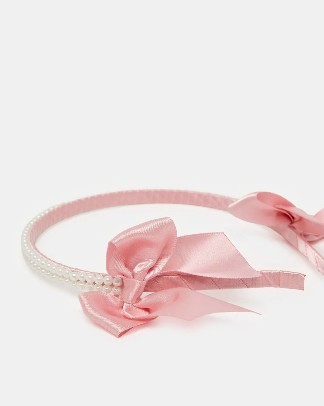 Girls Pink Bow Headband sold by Redtag product image thumbnail 3