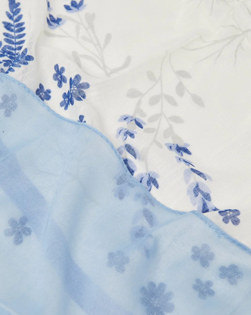 Women White And Blue Floral Print Scarf Set (Pack of 2) sold by Redtag product image thumbnail 2