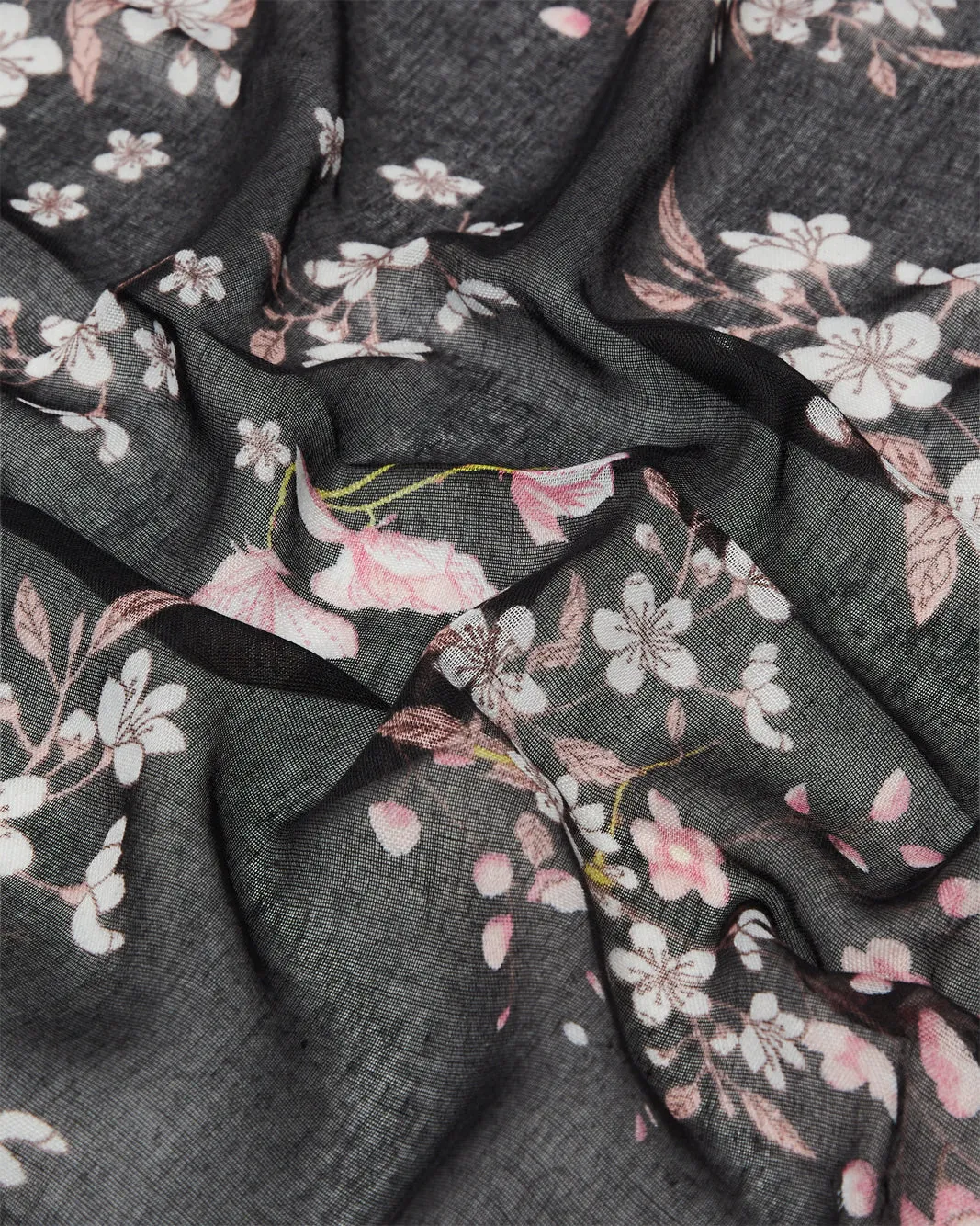 Women Black Floral Print Scarf sold by Redtag product image thumbnail 3