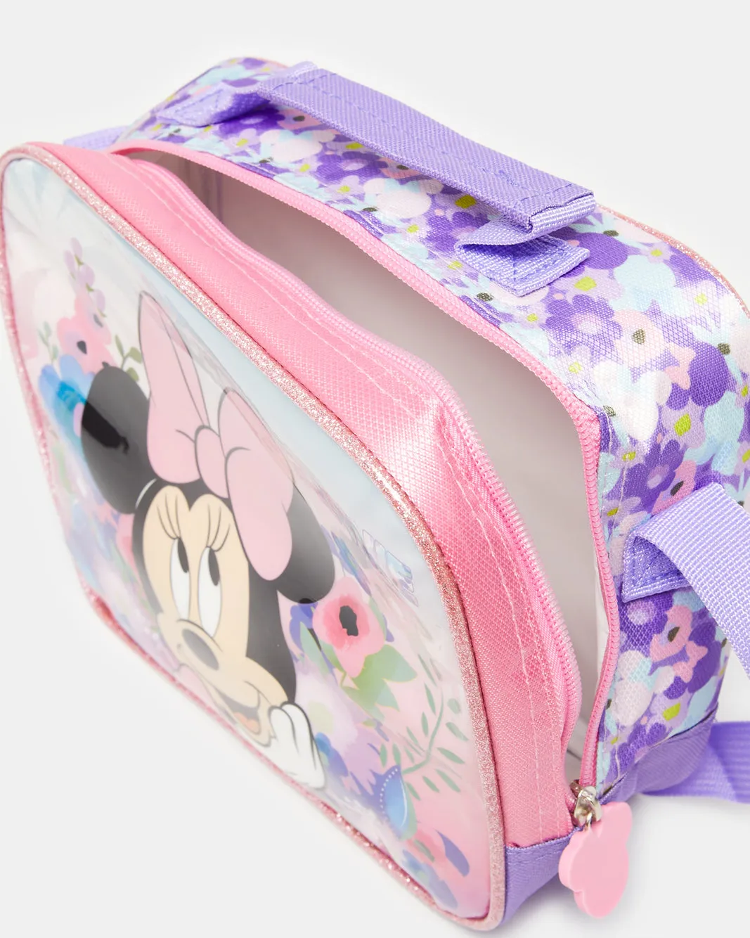 Girls Purple And Pink Minnie Mouse Lunch Bag sold by Redtag product image thumbnail 4