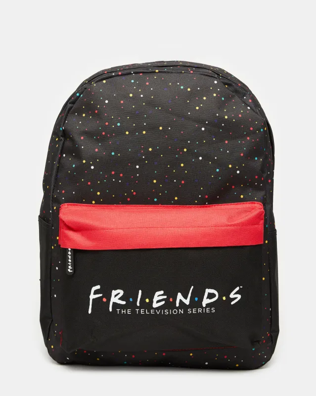 Girls Black Friends Print School Backpack (17 Inch) sold by Redtag