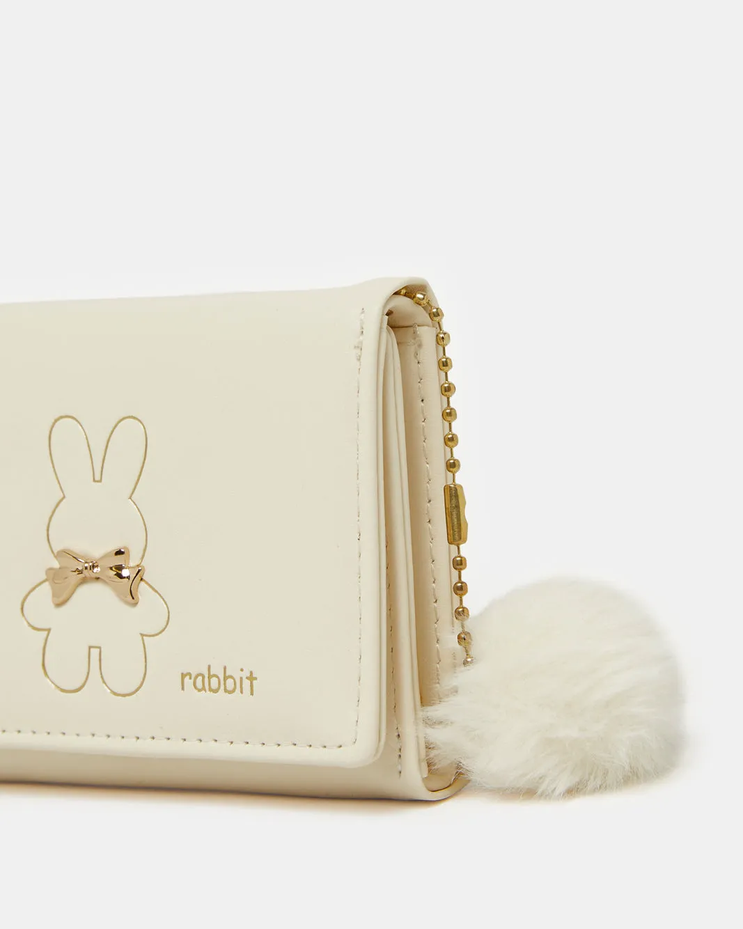 Girls Beige Rabbit Wallet With Pompom sold by Redtag product image thumbnail 3
