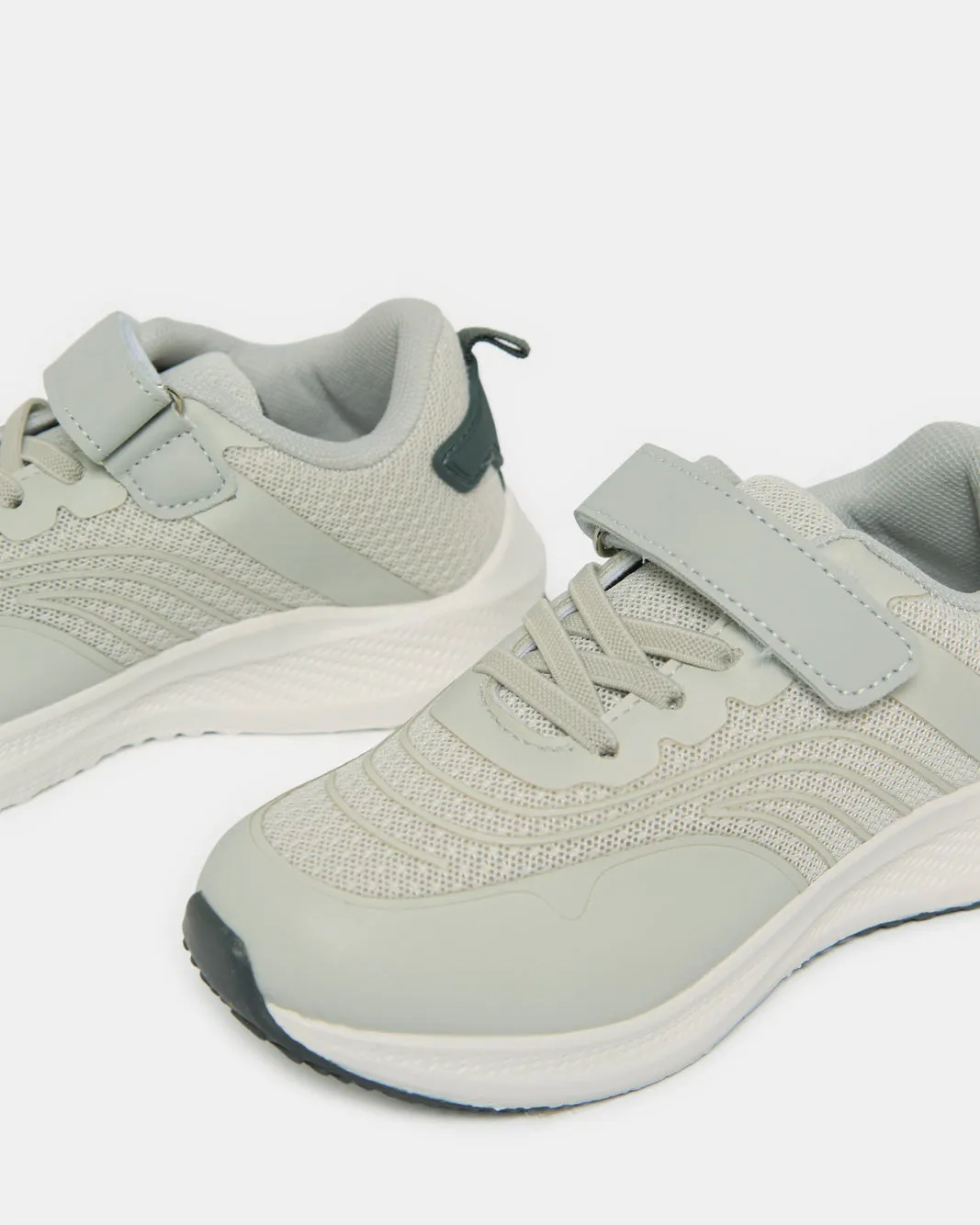 Boys Grey Textured Trainer sold by Redtag product image thumbnail 3