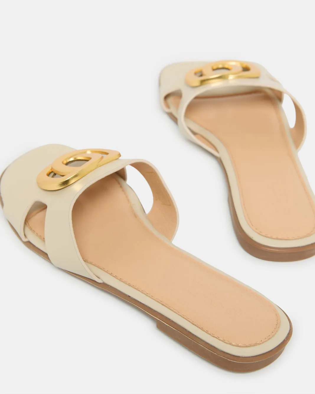 Women Beige Buckle Trim Mule sold by Redtag product image thumbnail 4