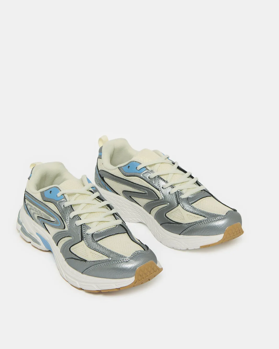 Women Multicolour Lace-Up Trainer sold by Redtag product image thumbnail 2