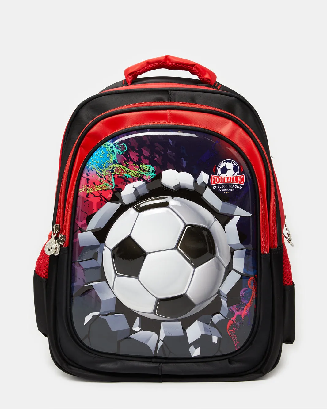 Boys Black And Red Ball Embellished Backpack (16 Inch) sold by Redtag
