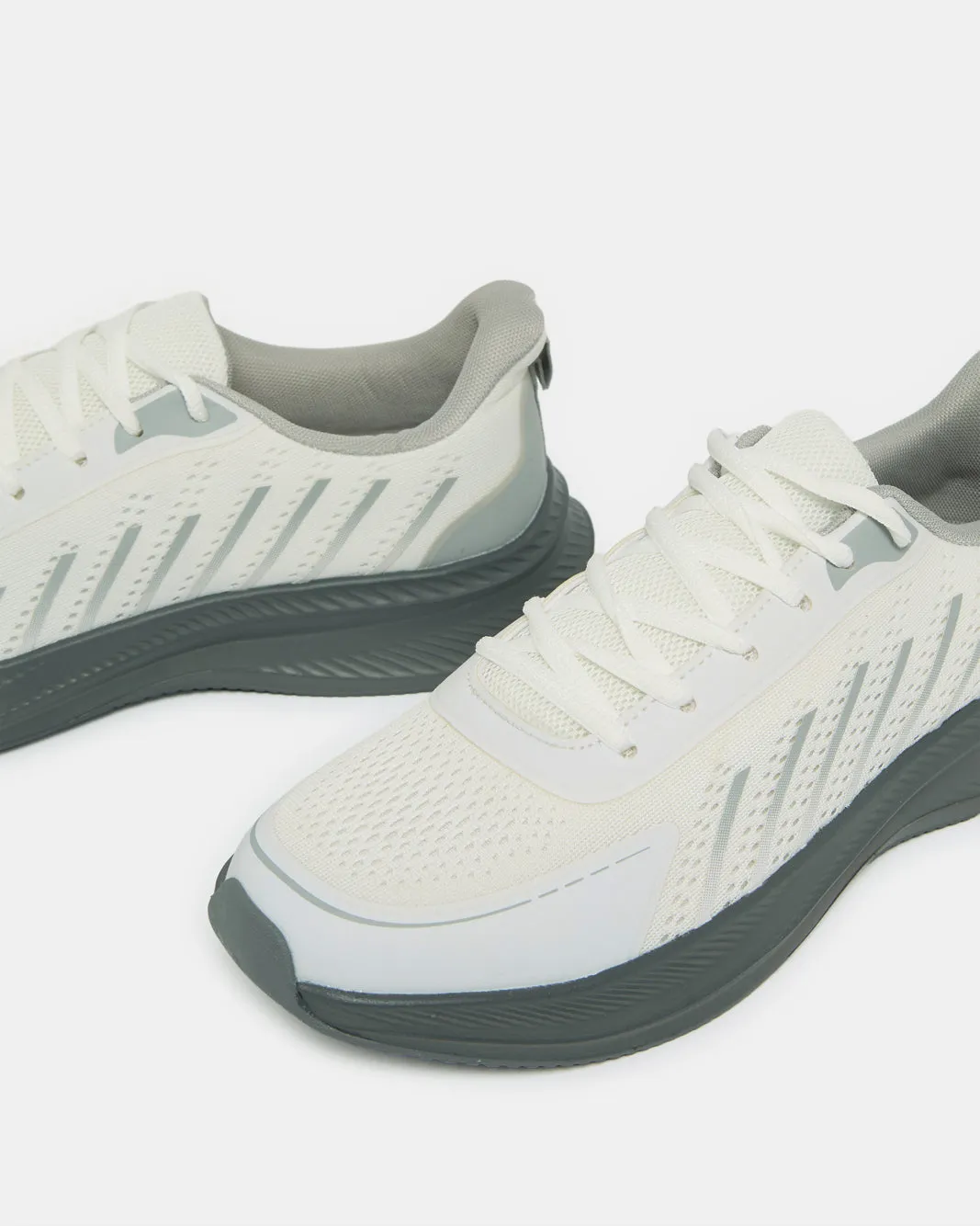 Men White Material Block Sneakers sold by Redtag product image thumbnail 3