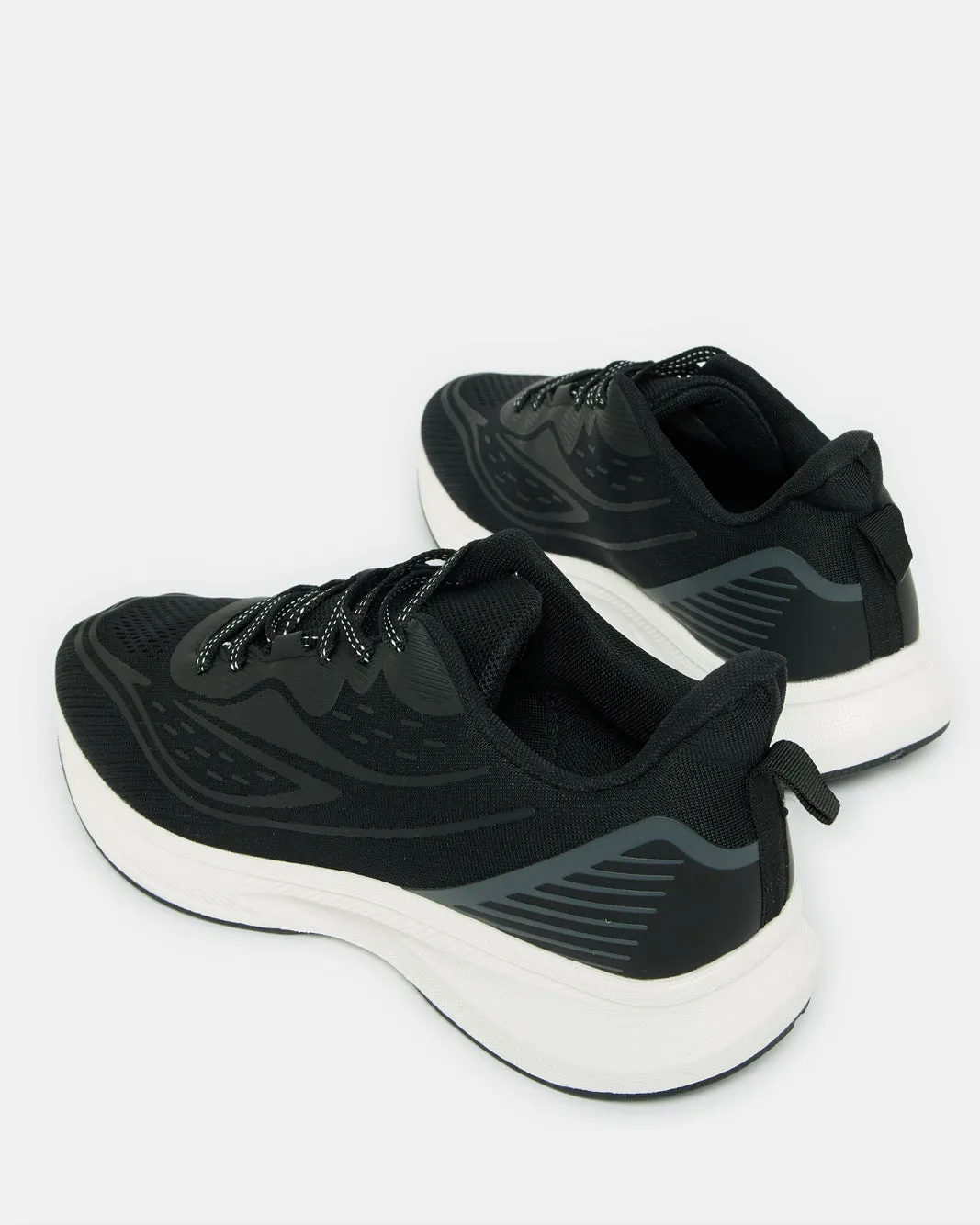 Men Black Material Block Sneakers sold by Redtag product image thumbnail 4