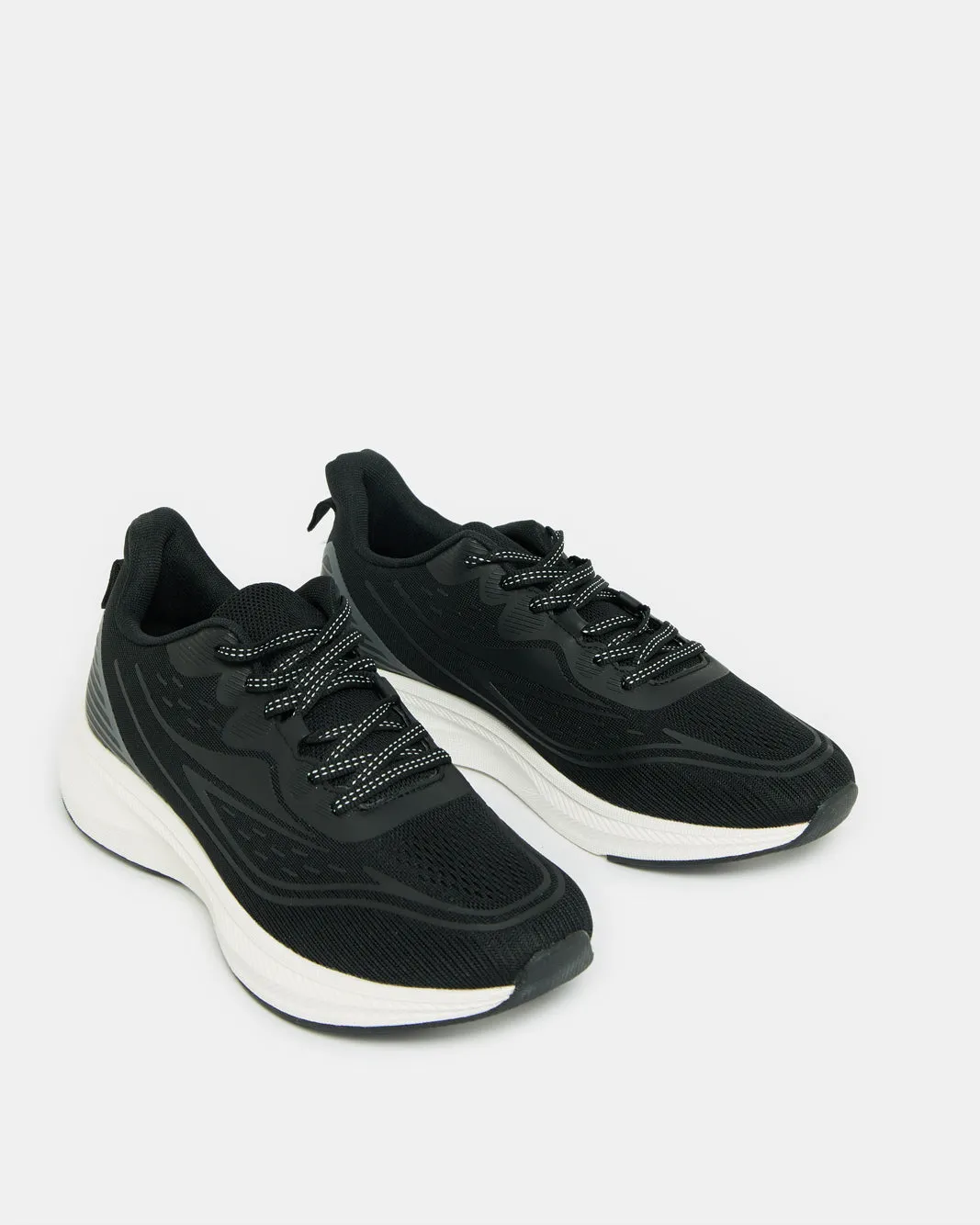 Men Black Material Block Sneakers sold by Redtag product image thumbnail 2