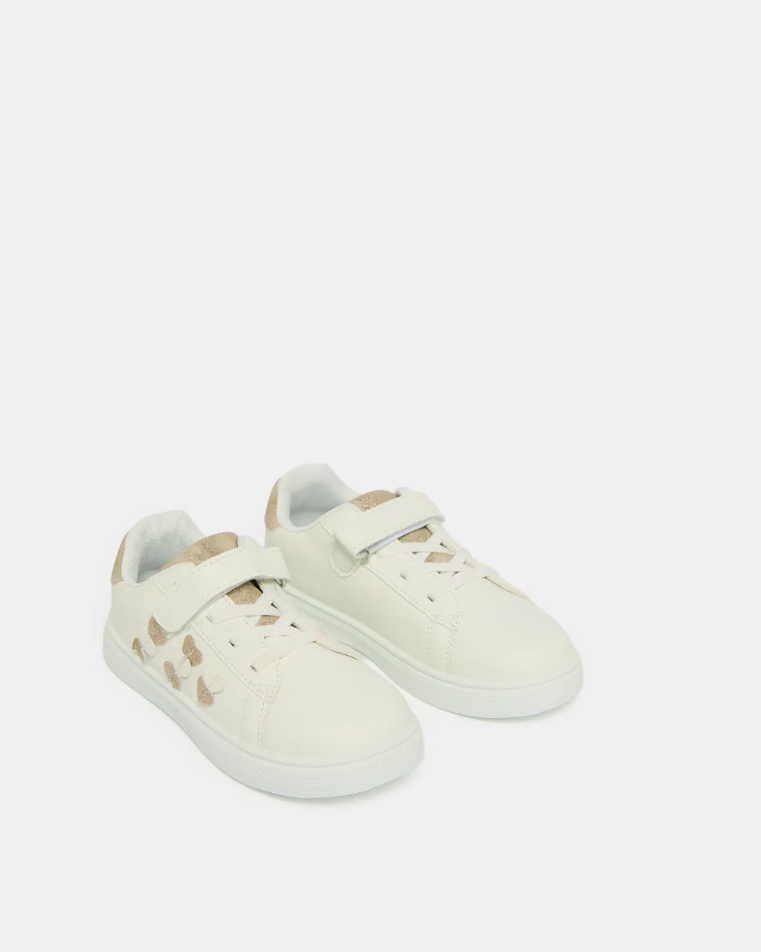 Girls White Heart Embellished Sneakers sold by Redtag product image thumbnail 2