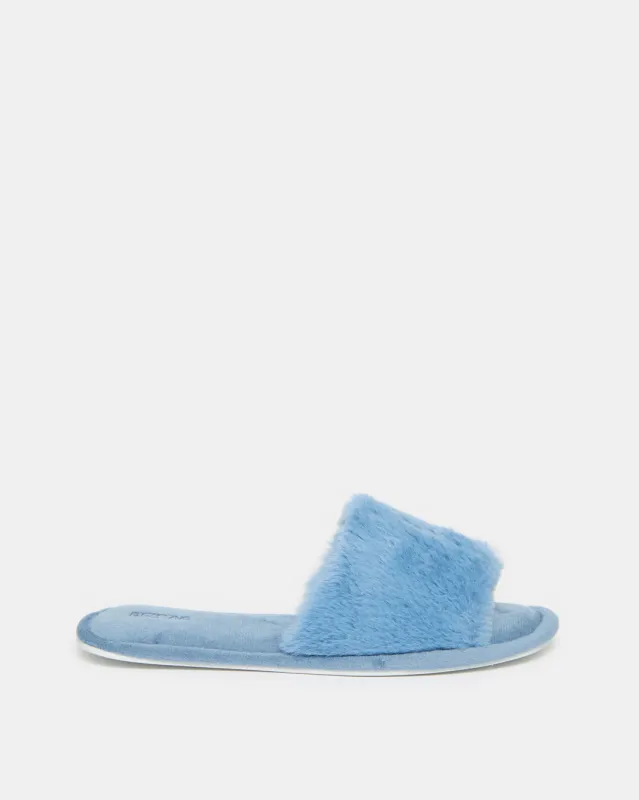 Women Blue Classic Slipper sold by Redtag