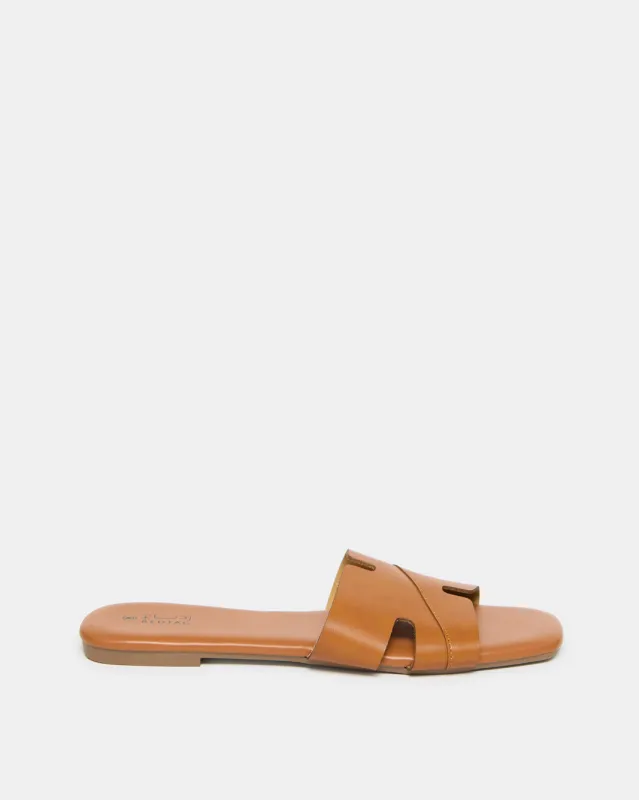 Women Tan H Upper Mule sold by Redtag