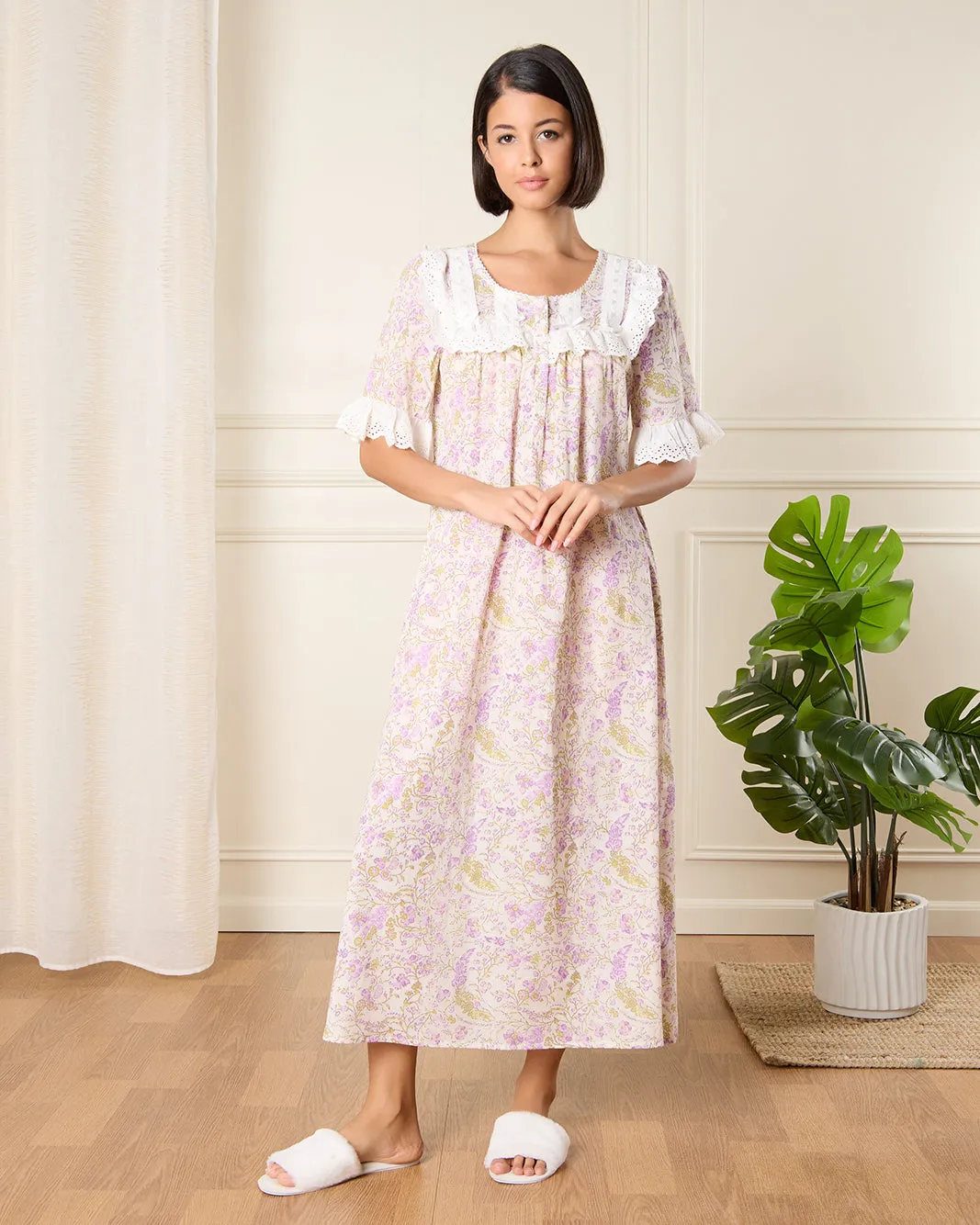 Women White And Pink Printed Nightgown sold by Redtag product image thumbnail 4