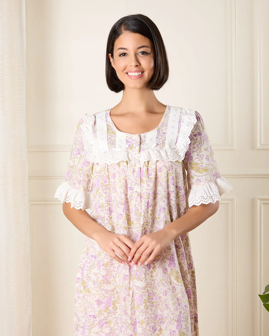 Women White And Pink Printed Nightgown sold by Redtag product image thumbnail 2