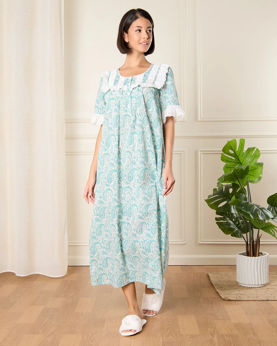Women Ivory Printed Nightgown sold by Redtag product image thumbnail 4