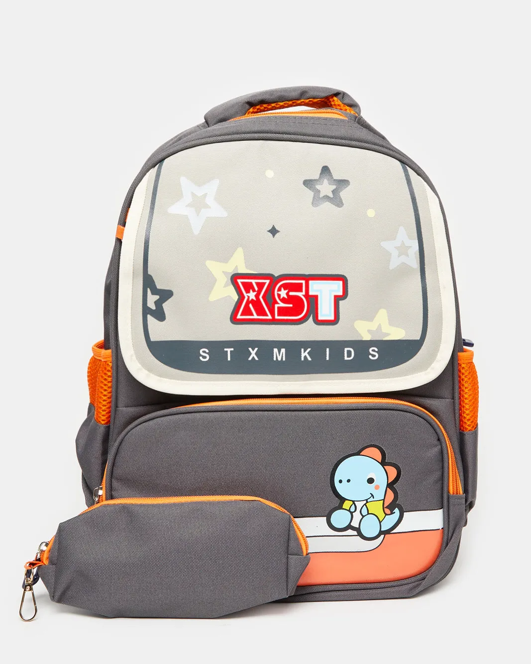 Boys Grey Print 2 Piece School Backpack (16 Inch) sold by Redtag