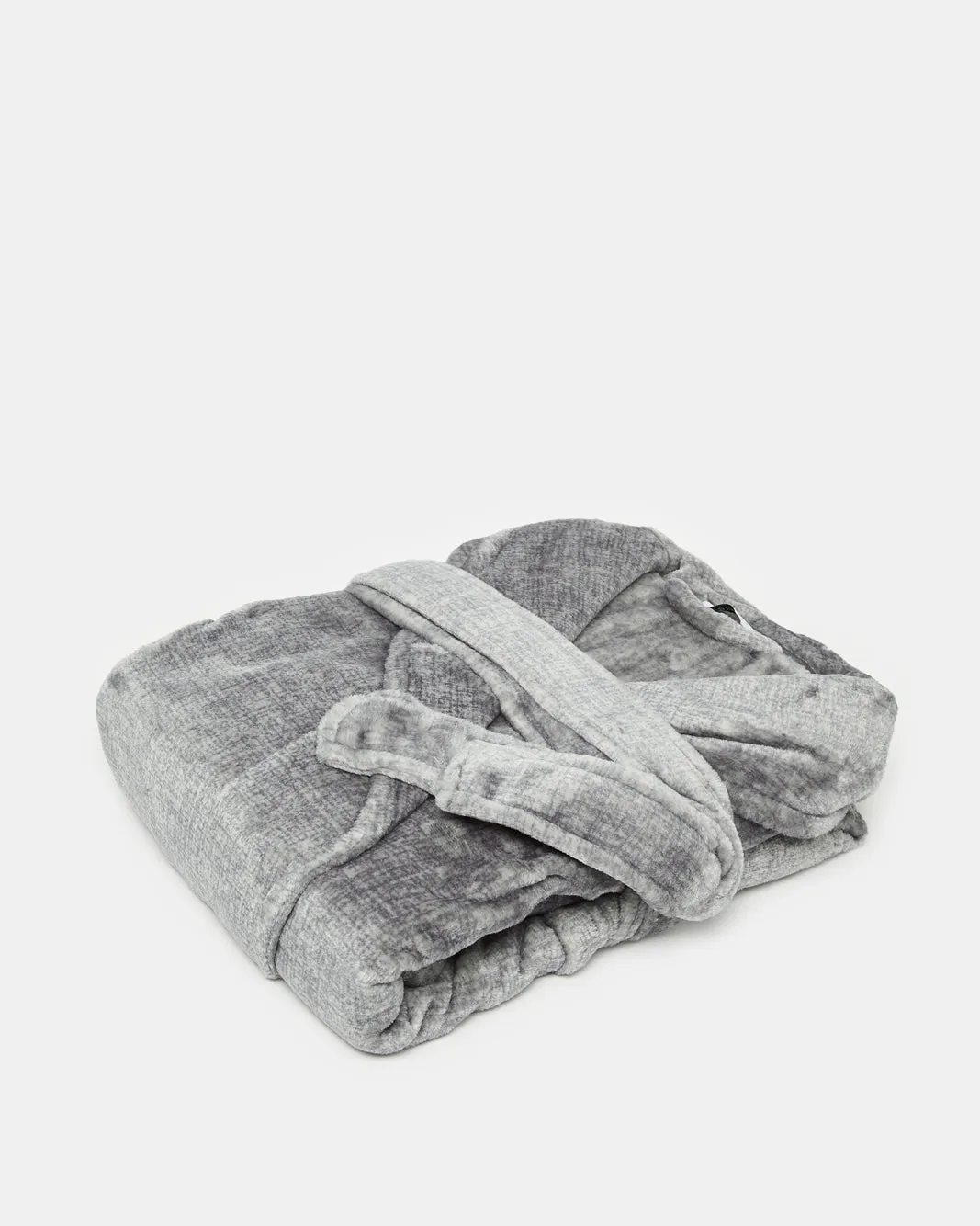 Grey Belted Bathrobe (Medium 110cm) sold by Redtag