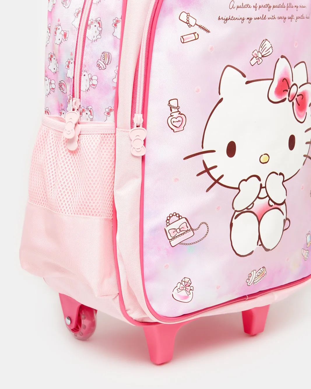 Girls Pink Hello Kitty Print School Trolley Bag (18 Inch) sold by Redtag product image thumbnail 3