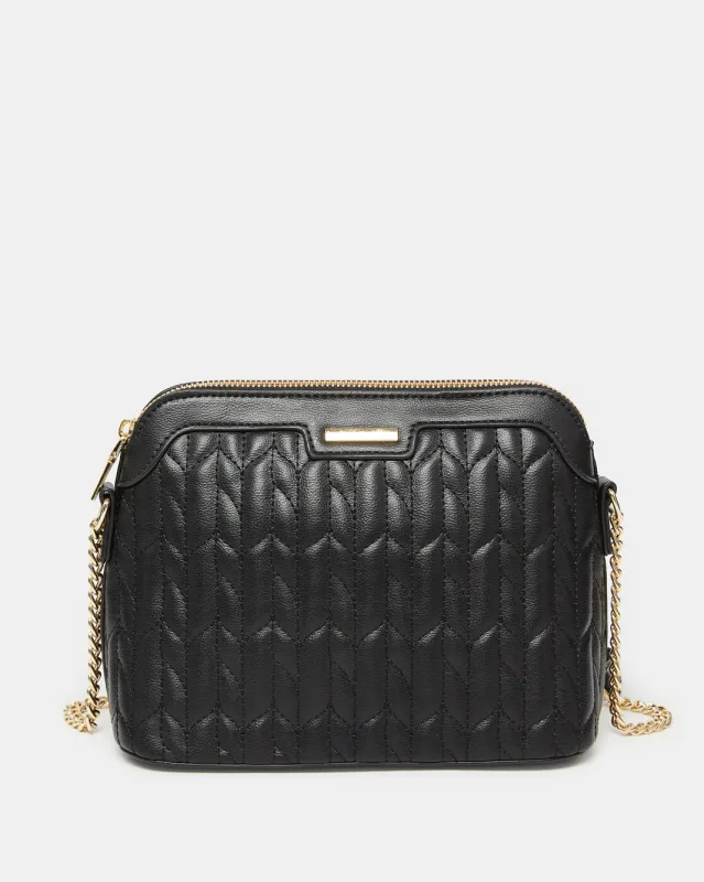 Women Black Textured Cross Body Bag sold by Redtag